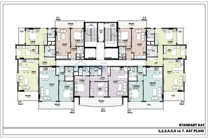 Buy cheap Furnished 1+1 apartment in Alanya, Avsallar district — offer from the owner  2 
