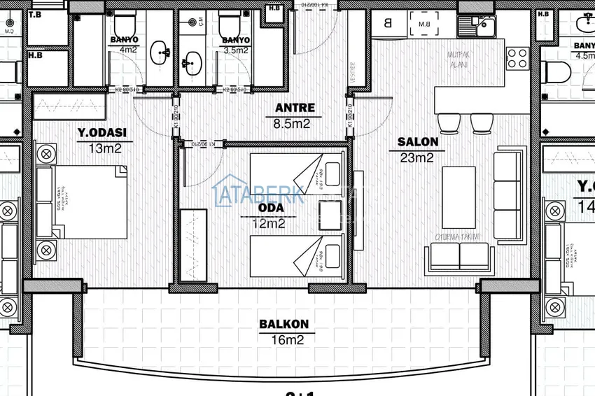 Buy cheap Furnished 2+1 apartment in Avsallar from the owner - comfort for the whole family 1 