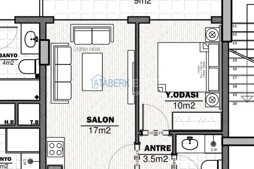 Buy cheap Furnished 1+1 apartment in Alanya, Avsallar district — offer from the owner  1 