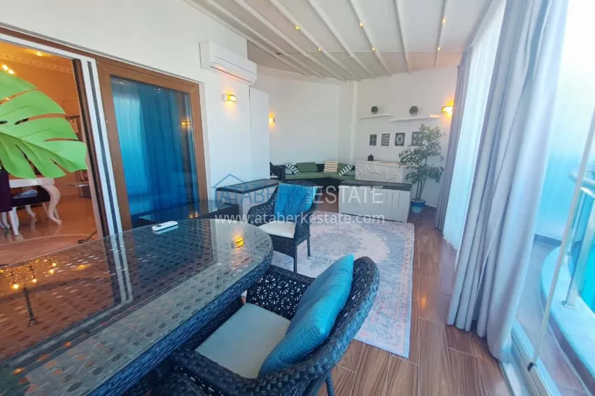 Purchase 2+1 penthouse duplex in Mahmutlar — with sea views and designer renovation 25