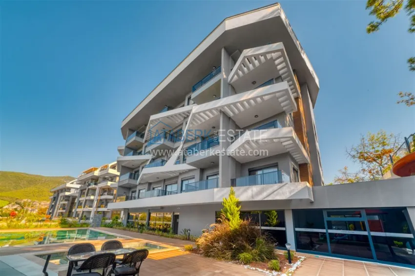 1+1 apartment in Alanya, Oba district — with a short-term rental permit 13 