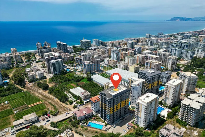 Linear 3+1 apartment with furniture and separate kitchen — in Alanya, Mahmutlar district 1 