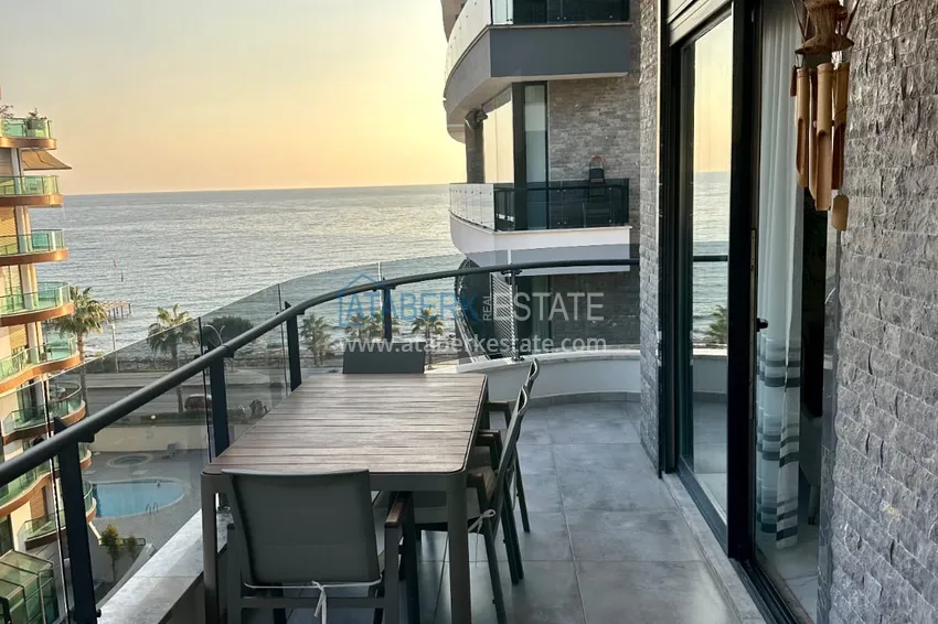 Purchase  2+1 apartment in Alanya, Oba with sea view — first line, citizenship 20 