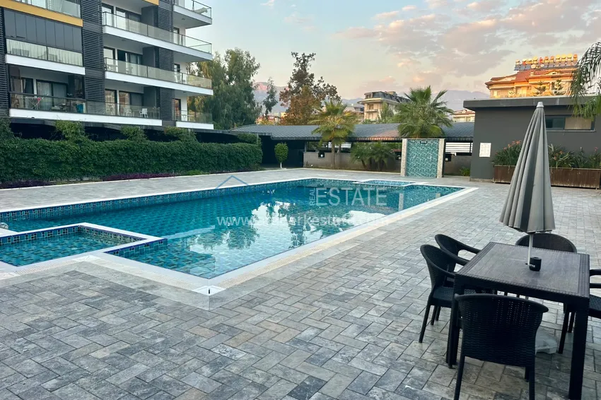 2+1 apartment in Alanya, Oba with sea view — first line, citizenship 3 