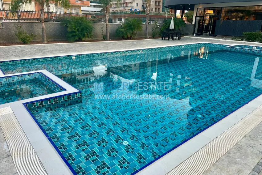 2+1 apartment in Alanya, Oba with sea view — first line, citizenship 4 