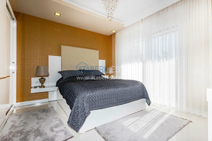 Purchase  Elegant 3+1 villa with panoramic sea and mountain views in an elite complex — Alanya, Kargicak district 15 