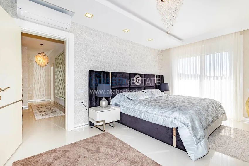 Purchase  Elegant 3+1 villa with panoramic sea and mountain views in an elite complex — Alanya, Kargicak district 19 