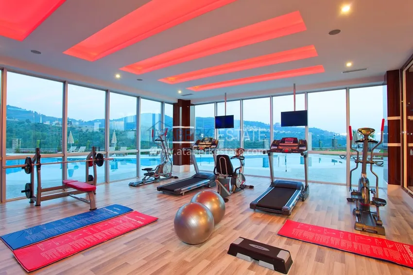 Elegant 3+1 villa with panoramic sea and mountain views in an elite complex — Alanya, Kargicak district 22 