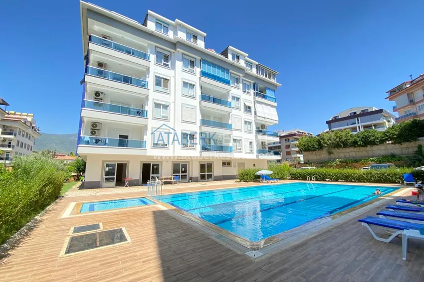 Linear 3+1 apartment in Alanya, Oba district - furnished, separate kitchen, suitable for a residence permit  1 