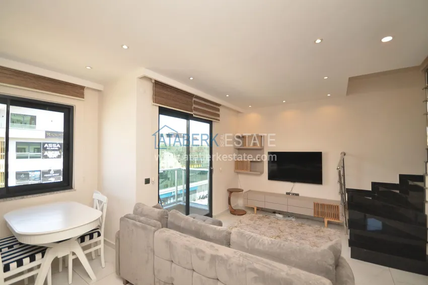 Purchase  2+1 duplex apartment in Alanya, Oba - a stylish duplex furnished for a residence permit  6 