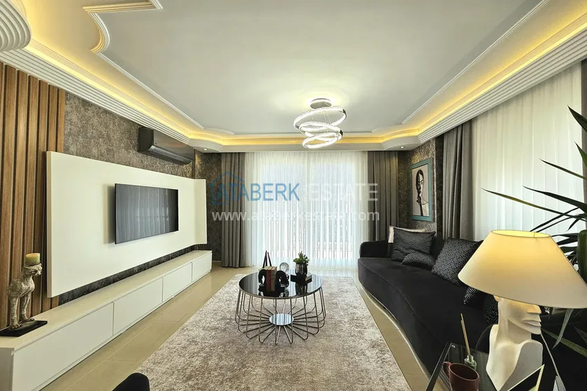 Purchase  3+1 penthouse duplex in Alanya, Oba district — designer interior, prestigious residence 10 
