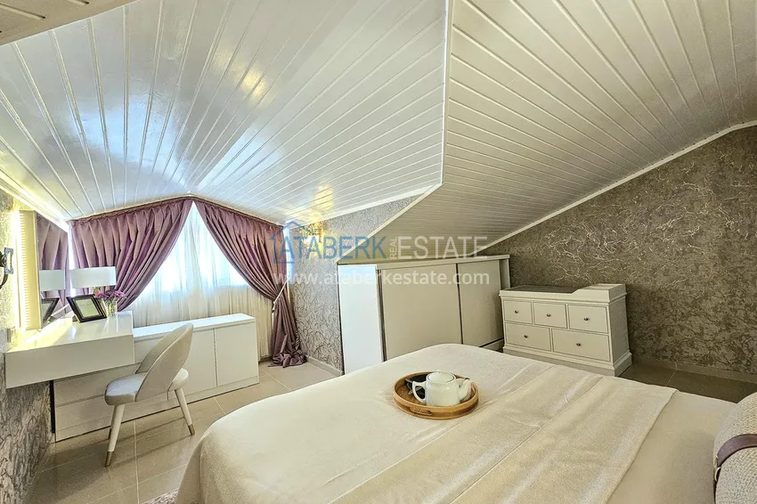 Purchase  3+1 penthouse duplex in Alanya, Oba district — designer interior, prestigious residence 19 