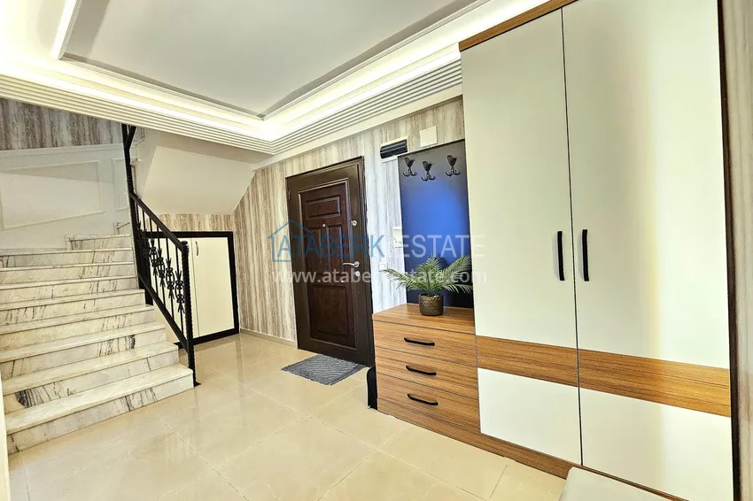 Purchase  3+1 penthouse duplex in Alanya, Oba district — designer interior, prestigious residence 1 