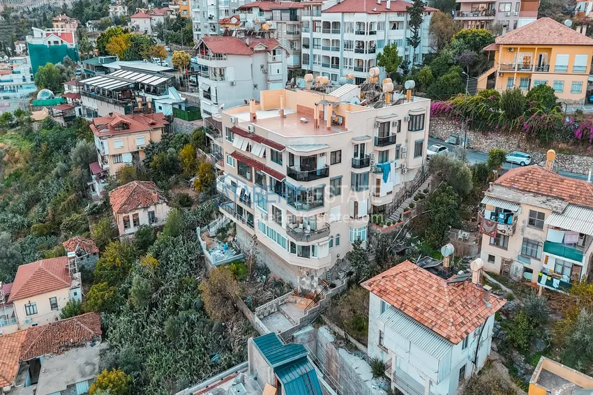 3+1 apartment for a residence permit in Alanya, Kale district - furnished and with panoramic views of the sea and port  3 