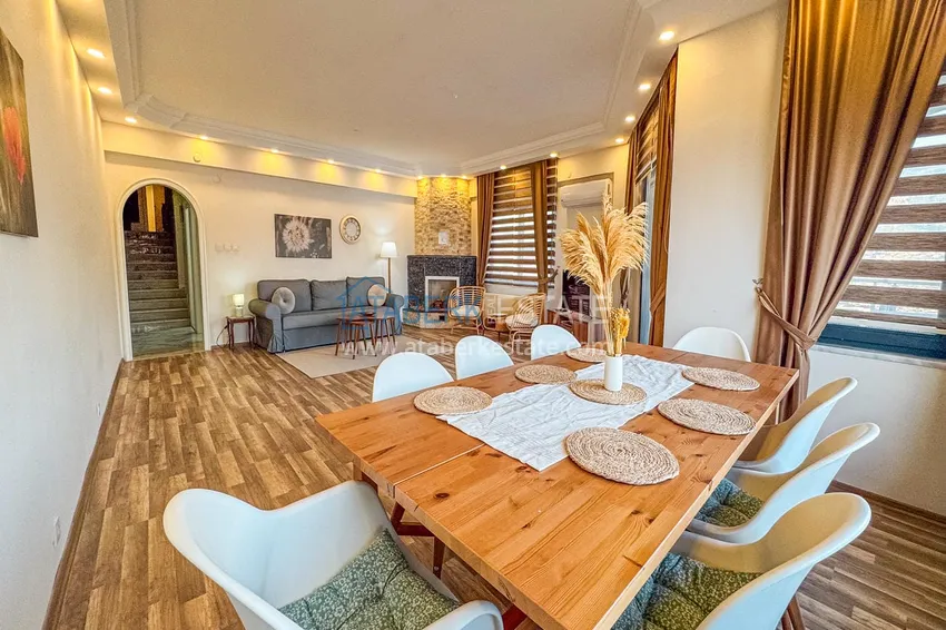 Purchase  3+1 apartment for a residence permit in Alanya, Kale district - furnished and with panoramic views of the sea and port  6 