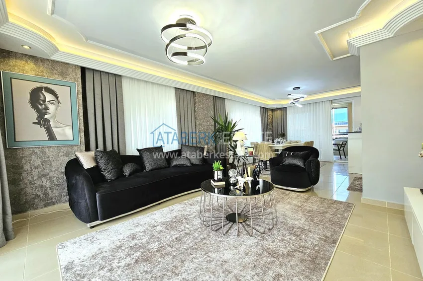 Purchase  3+1 penthouse duplex in Alanya, Oba district — designer interior, prestigious residence 8 