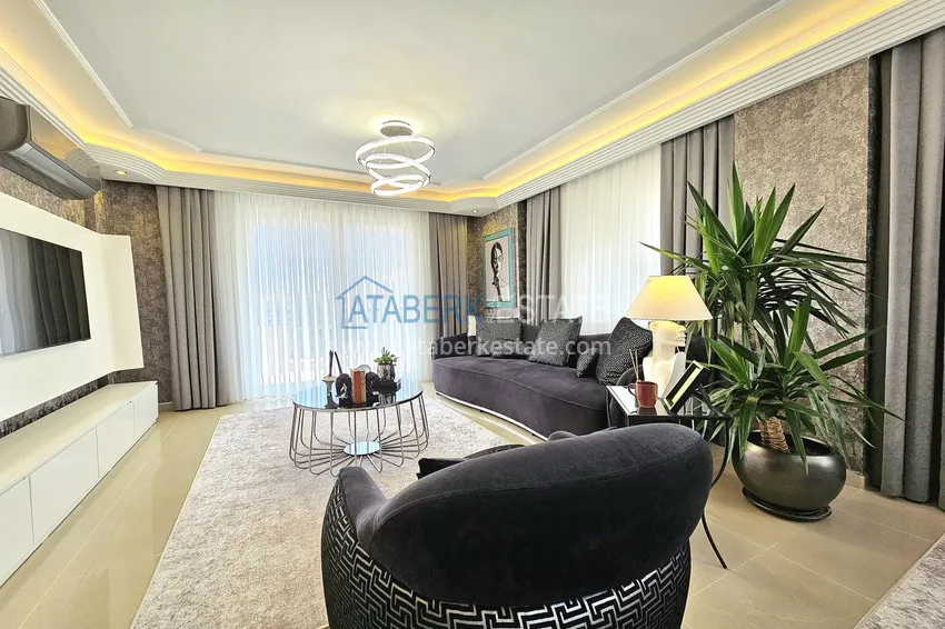 Purchase  3+1 penthouse duplex in Alanya, Oba district — designer interior, prestigious residence 9 