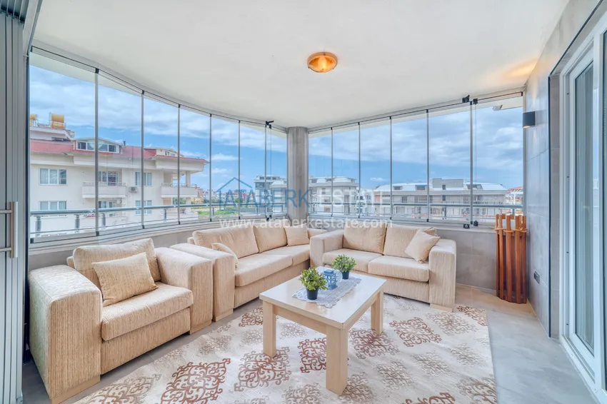 Purchase  4+1 duplex in Alanya, Oba district - furnished penthouse for a residence permit 6 