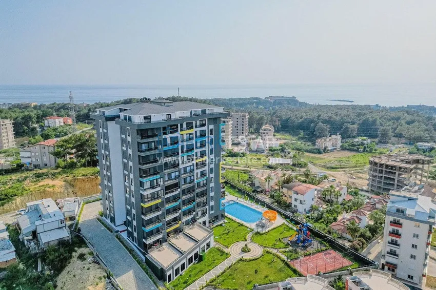 Finished apartment with sea view — Alanya, Avsallar district 2 
