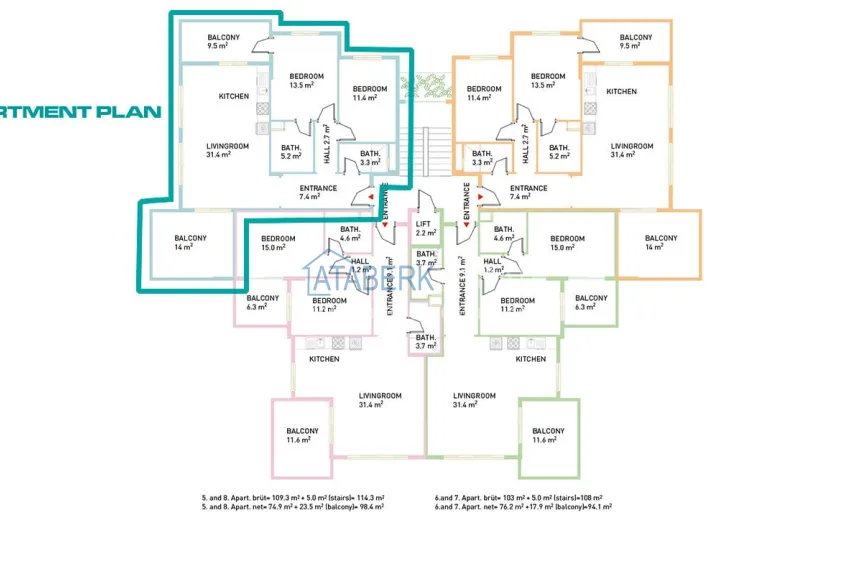 Buy cheap 2+1 apartment in Alanya, Oba district — furnished in a condominium complex 2