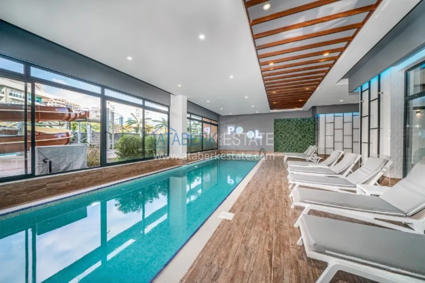 3+1 apartment in Alanya, Oba district - single-level layout and citizenship 16 