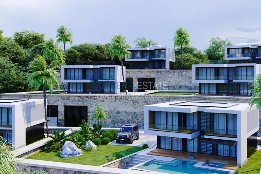 Luxury real estate for citizenship and residence permit in Alanya - 3+1 villa with private pool in a mountainous area in Bektash 2 