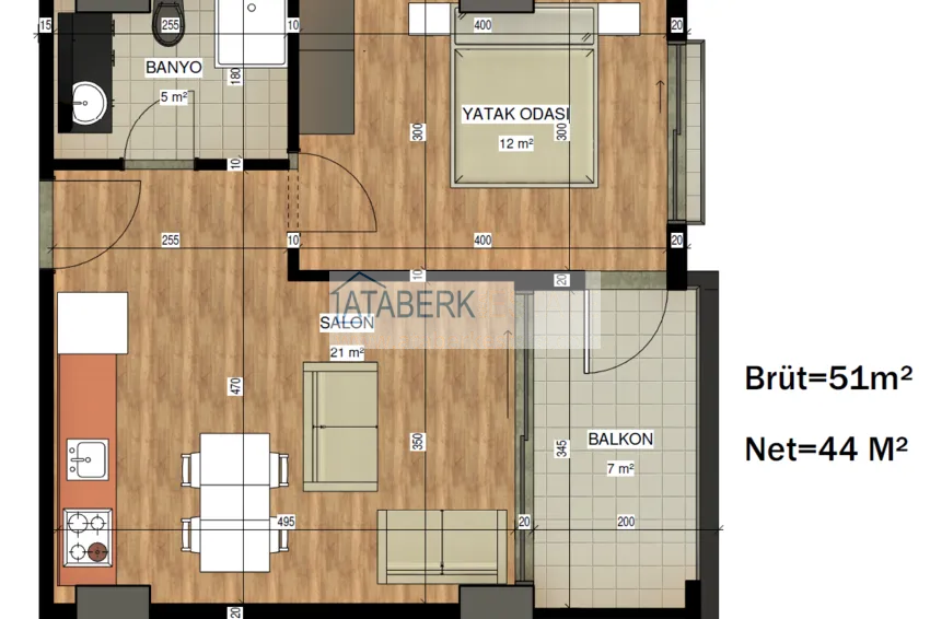 Buy cheap 1+1 apartment in Avsallar with furniture, rental license - offer directly from the owner 1 