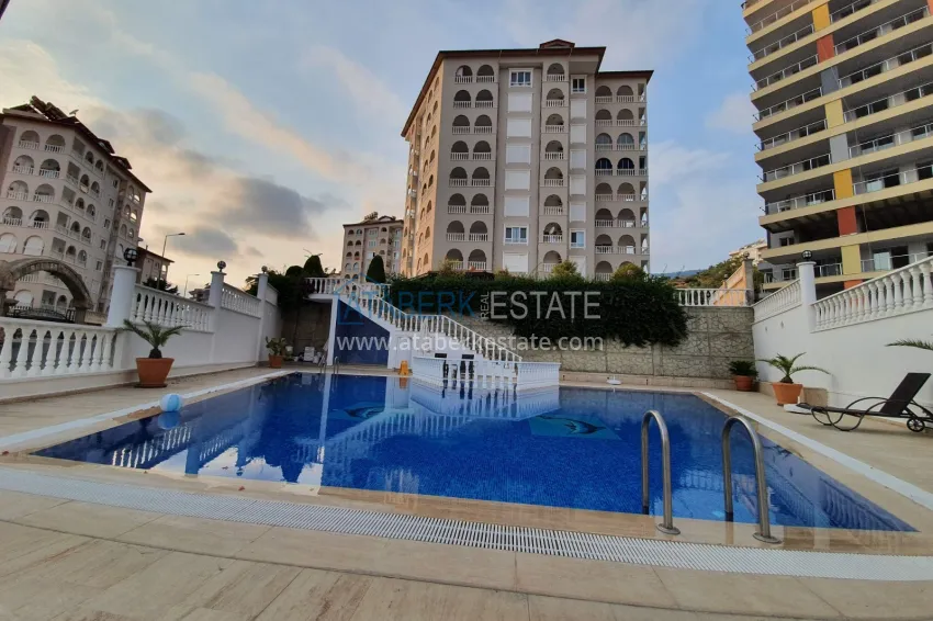 2+1 apartment with furniture and sea view in Cikcilli - property for a residence permit in Alanya 1 