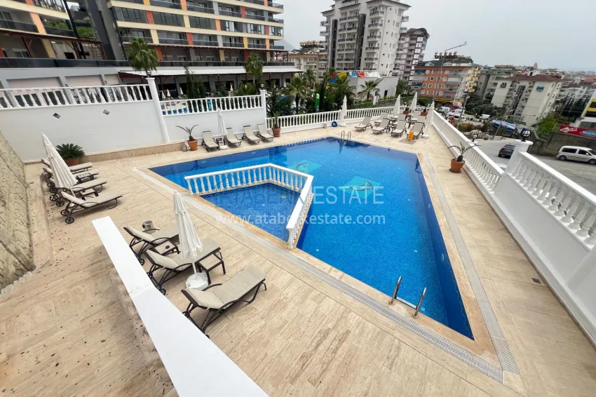 2+1 apartment with furniture and sea view in Cikcilli - property for a residence permit in Alanya 2 