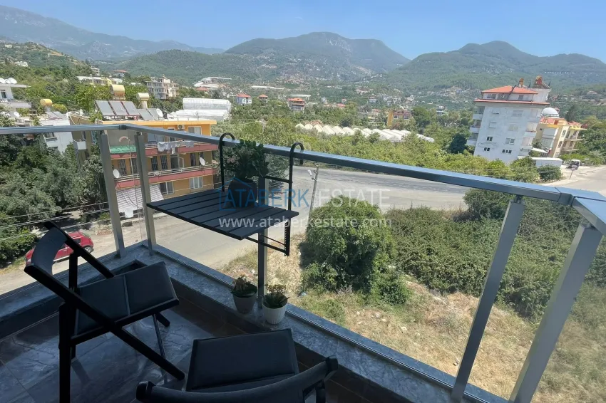 Purchase 2+1 duplex in Alanya, Oba — duplex penthouse with furniture, open mountain view 15 