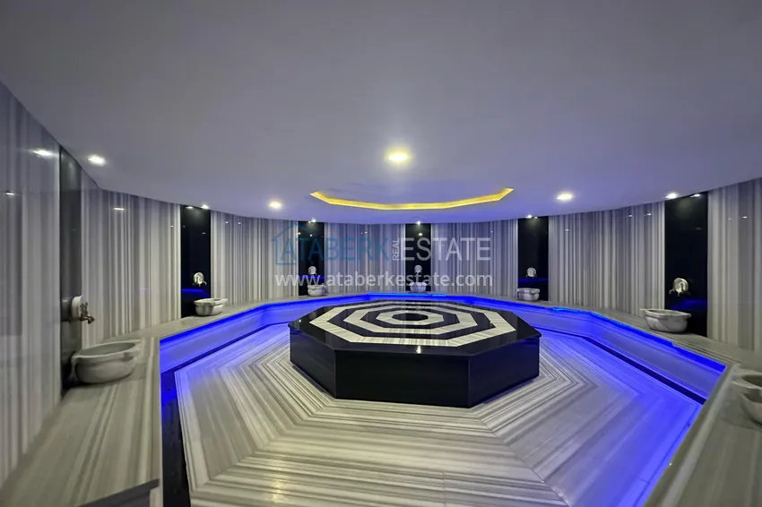 2+1 apartment with furniture and sea and mountain views in a luxury complex — Alanya, Mahmutlar district 30 