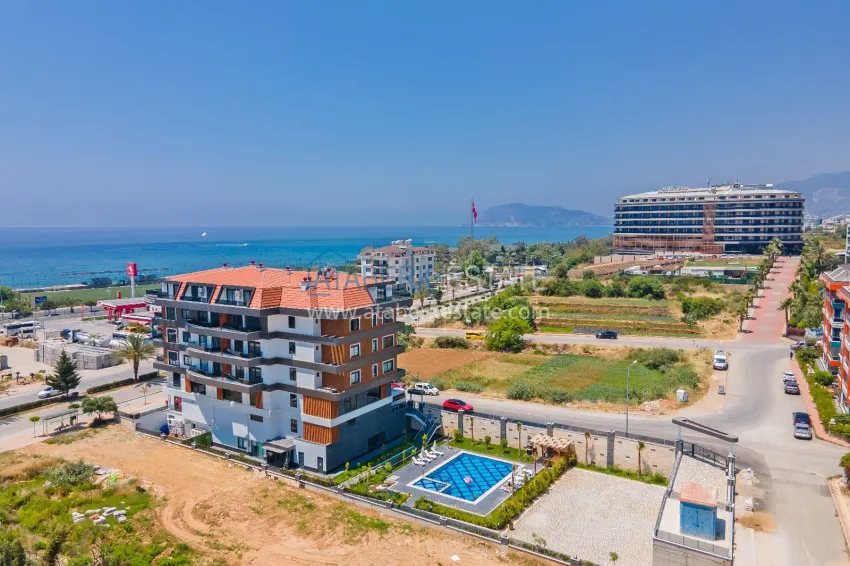 1+1 furnished apartment in Alanya, Kestel - 150 m to the sea, glazed balcony 2 