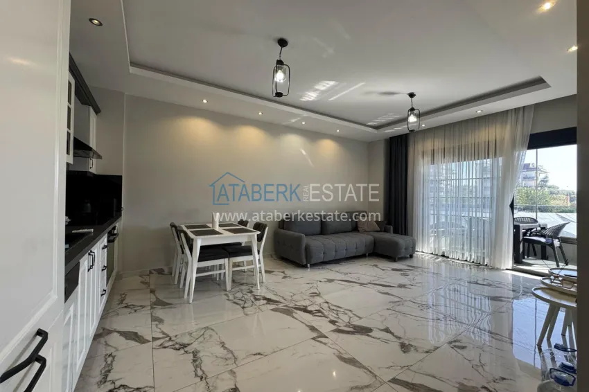 Purchase 1+1 furnished apartment in Alanya, Kestel - 150 m to the sea, glazed balcony 3 