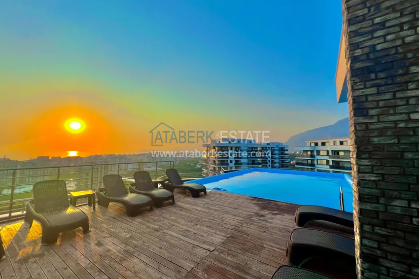 2+1 apartment with furniture and sea and mountain views in a luxury complex — Alanya, Mahmutlar district 11 