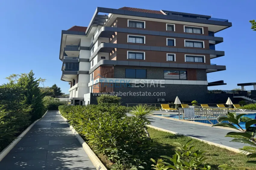 1+1 furnished apartment in Alanya, Kestel - 150 m to the sea, glazed balcony 7 