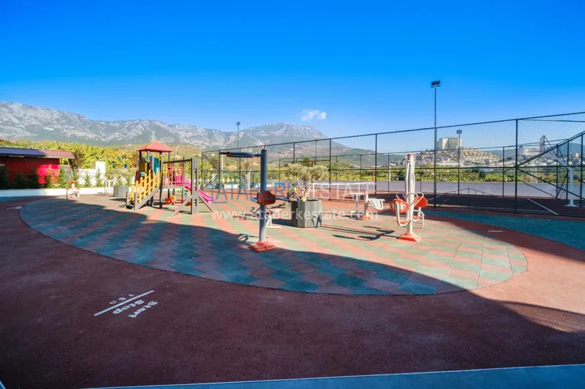 2+1 apartment with furniture and sea and mountain views in a luxury complex — Alanya, Mahmutlar district 13 