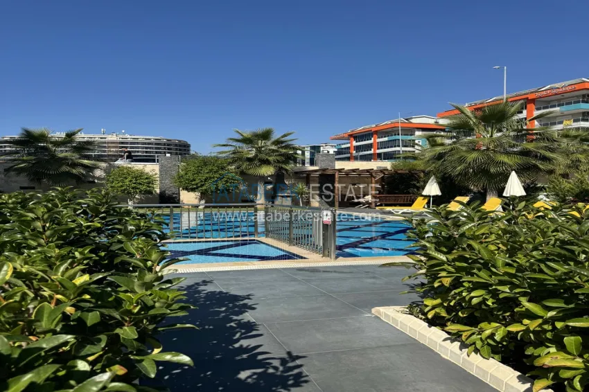 1+1 furnished apartment in Alanya, Kestel - 150 m to the sea, glazed balcony 8 