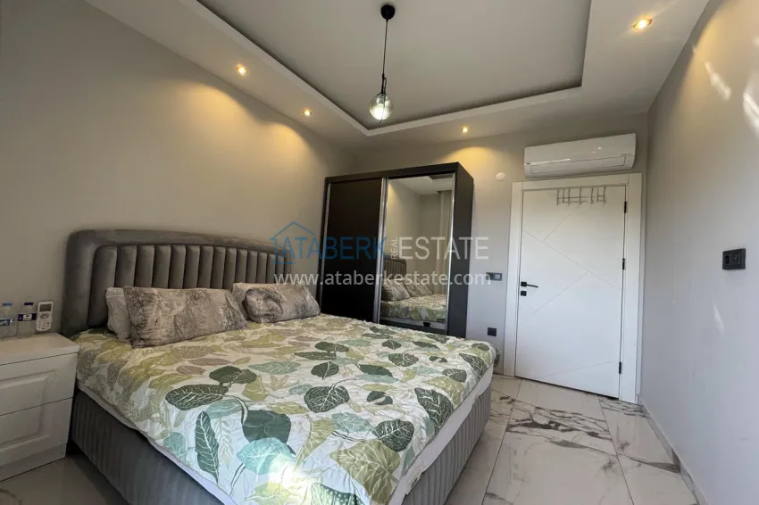 Purchase 1+1 furnished apartment in Alanya, Kestel - 150 m to the sea, glazed balcony 9 