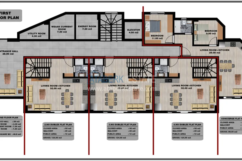Buy cheap Garden duplex 2+1 in Tosmur with fine finishing 1 