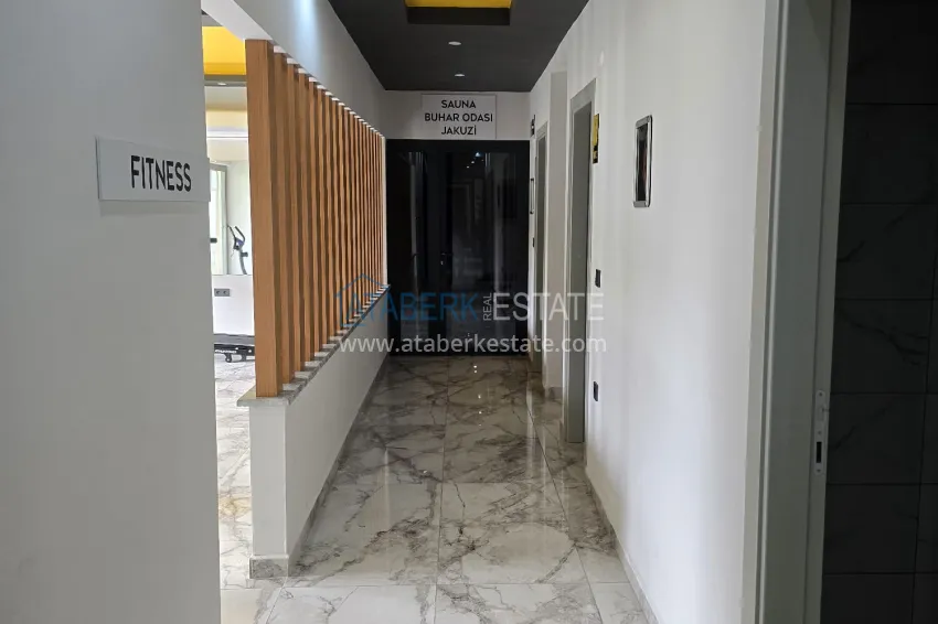 Garden duplex 2+1 in Tosmur with fine finishing 12 