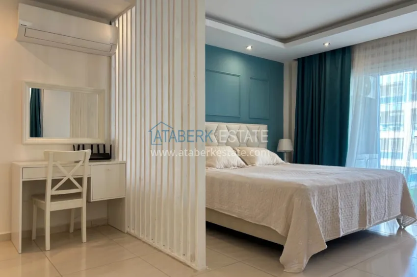 Purchase 3+1 duplex apartment with 80 m2 terrace and private sauna — Alanya, Kestel district, 300 m from the sea 17 