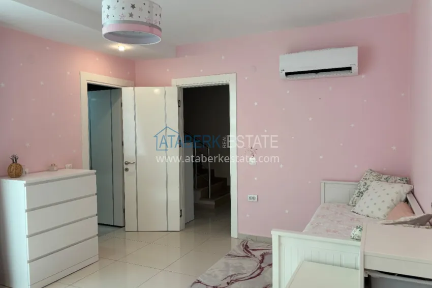 Purchase 3+1 duplex apartment with 80 m2 terrace and private sauna — Alanya, Kestel district, 300 m from the sea 21 