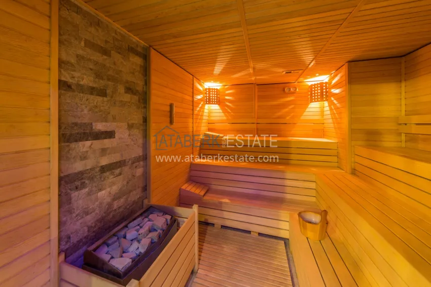 3+1 duplex apartment with 80 m2 terrace and private sauna — Alanya, Kestel district, 300 m from the sea 25 