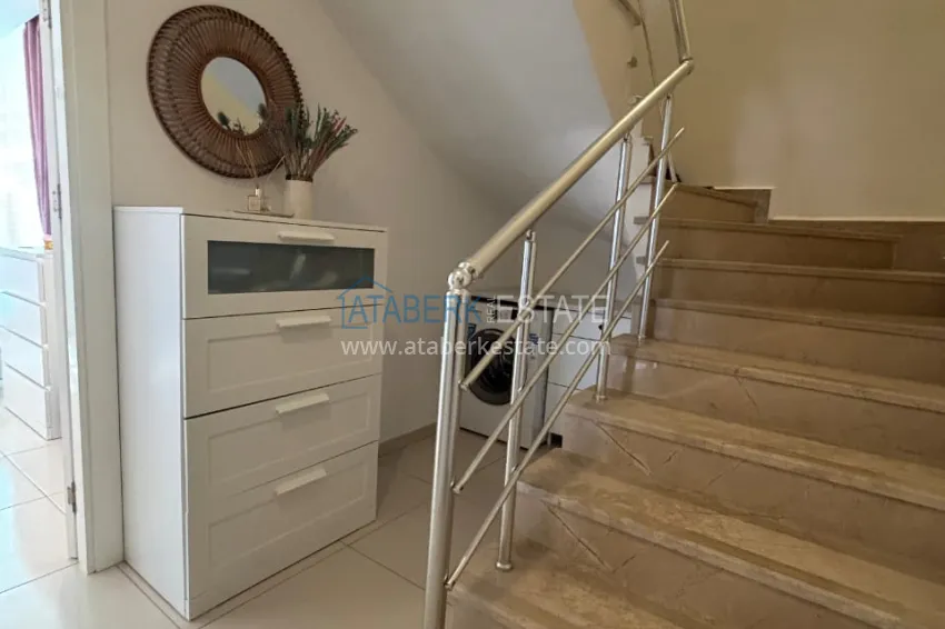 Purchase 3+1 duplex apartment with 80 m2 terrace and private sauna — Alanya, Kestel district, 300 m from the sea 34 