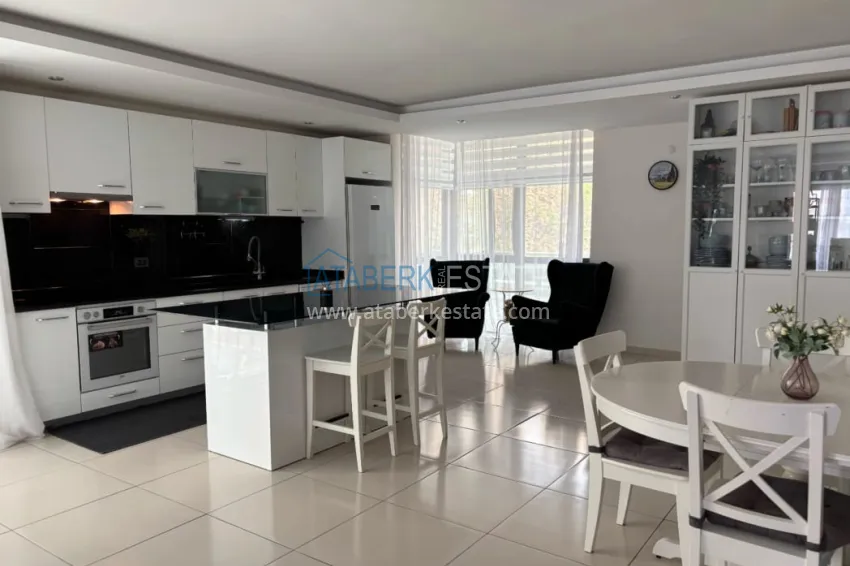 Purchase 3+1 duplex apartment with 80 m2 terrace and private sauna — Alanya, Kestel district, 300 m from the sea 3 