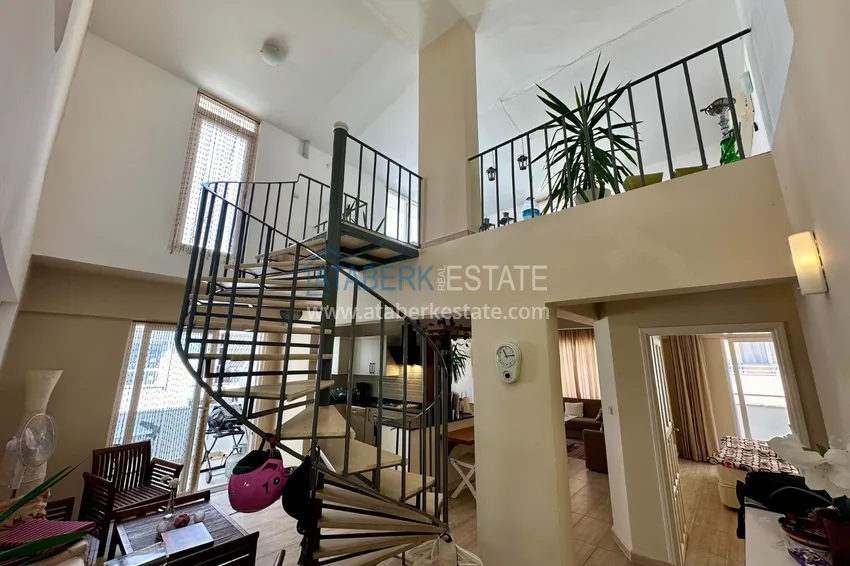 Purchase  4+1 duplex in the center of Alanya, Cleopatra beach area - the property is suitable for a residence permit 1 