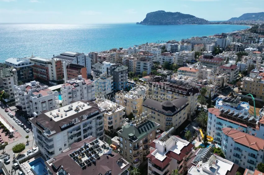 Apartment 2+1 in Alanya for a residence permit — furnished from the sea, Oba district 1 