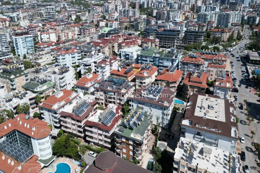 Apartment 2+1 in Alanya for a residence permit — furnished from the sea, Oba district 4 
