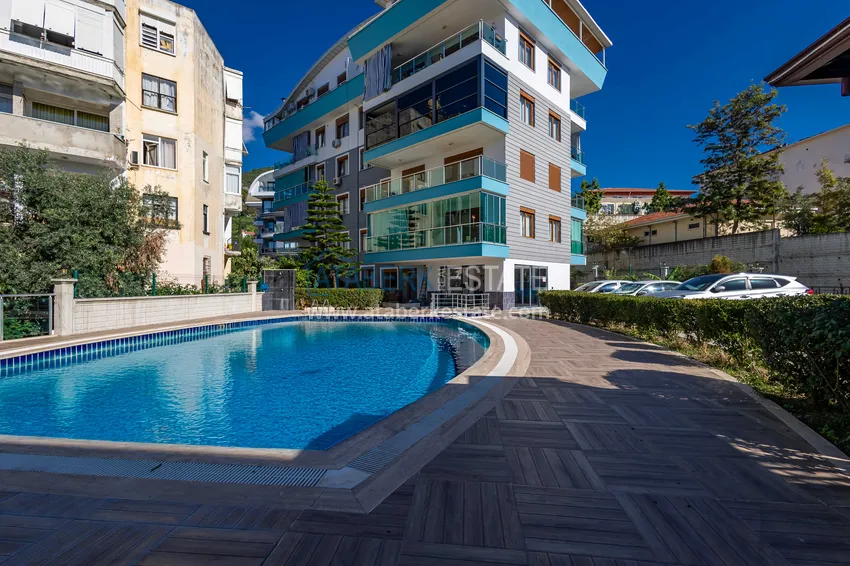 One-level apartment 3+1 with furniture in the center of Alanya, Hasbahce — property for residence permits and citizenship 7 