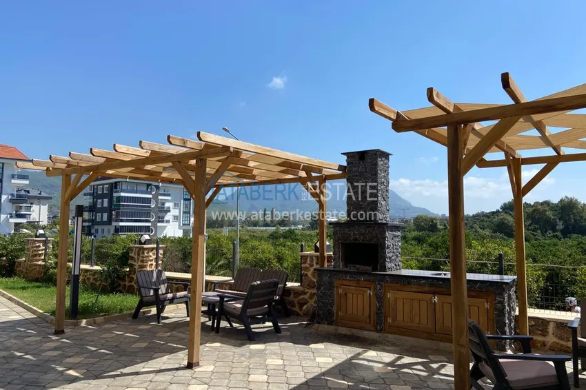 1+1 apartment for sale in Alanya, Oba district — furnished and seaview, boutique complex 3 